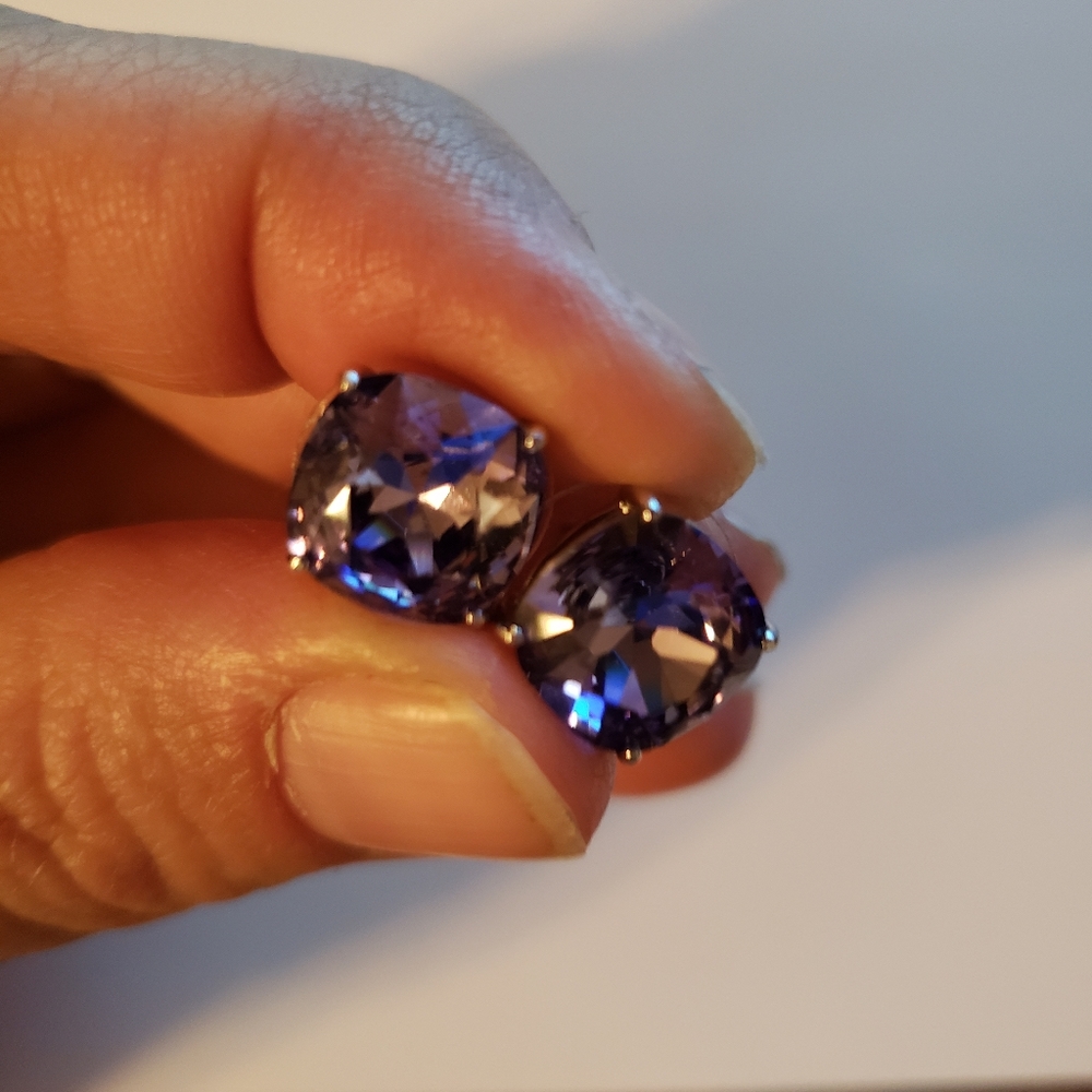 Origami owl amethyst clara studs